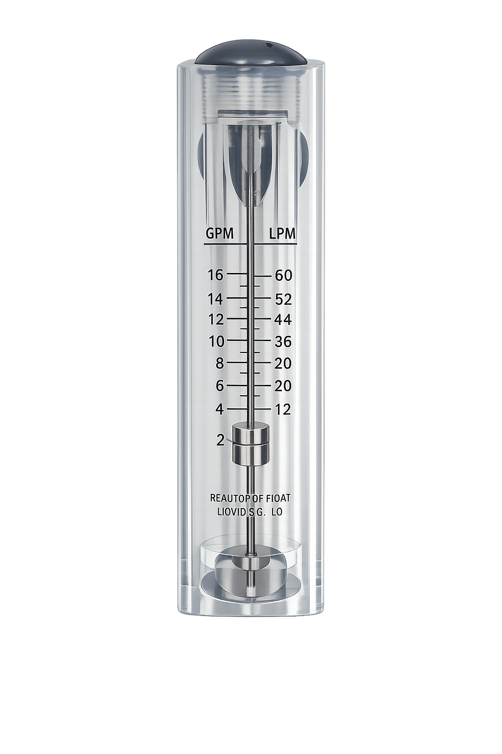 Panel Mount Flow Meter – 2–20 GPM / 10–70 LPM, 1-Inch MNPT