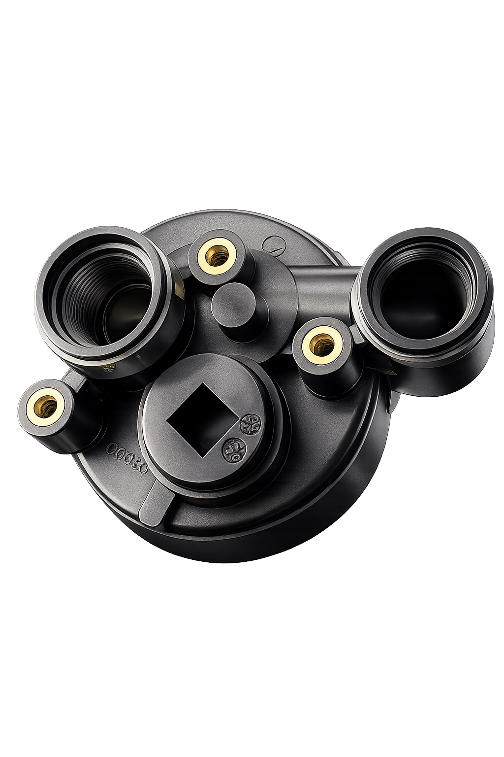 DI Head 2.5″ NPSM | 3/4″ In x 3/” Out with 3/4″ Plug