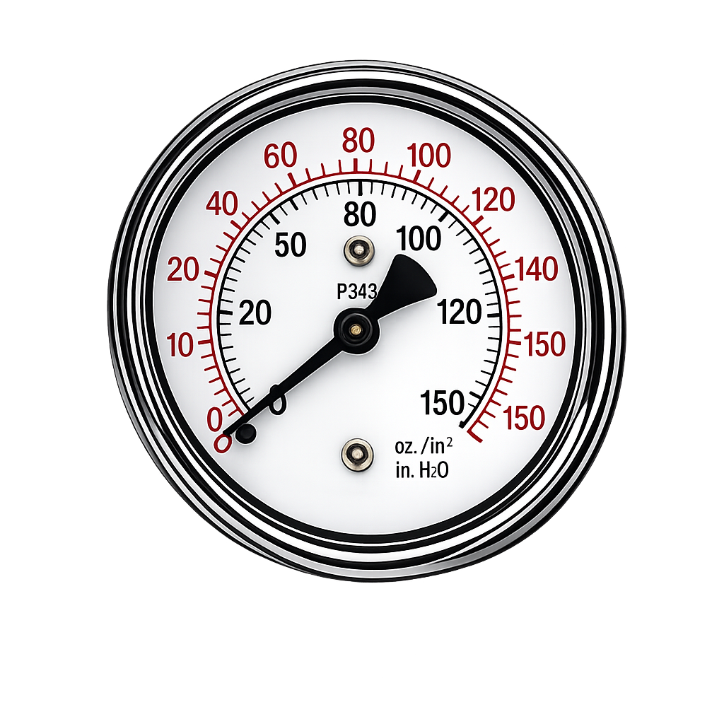 Water Filtration Pressure Gauge – 0–150 PSI Panel Mount