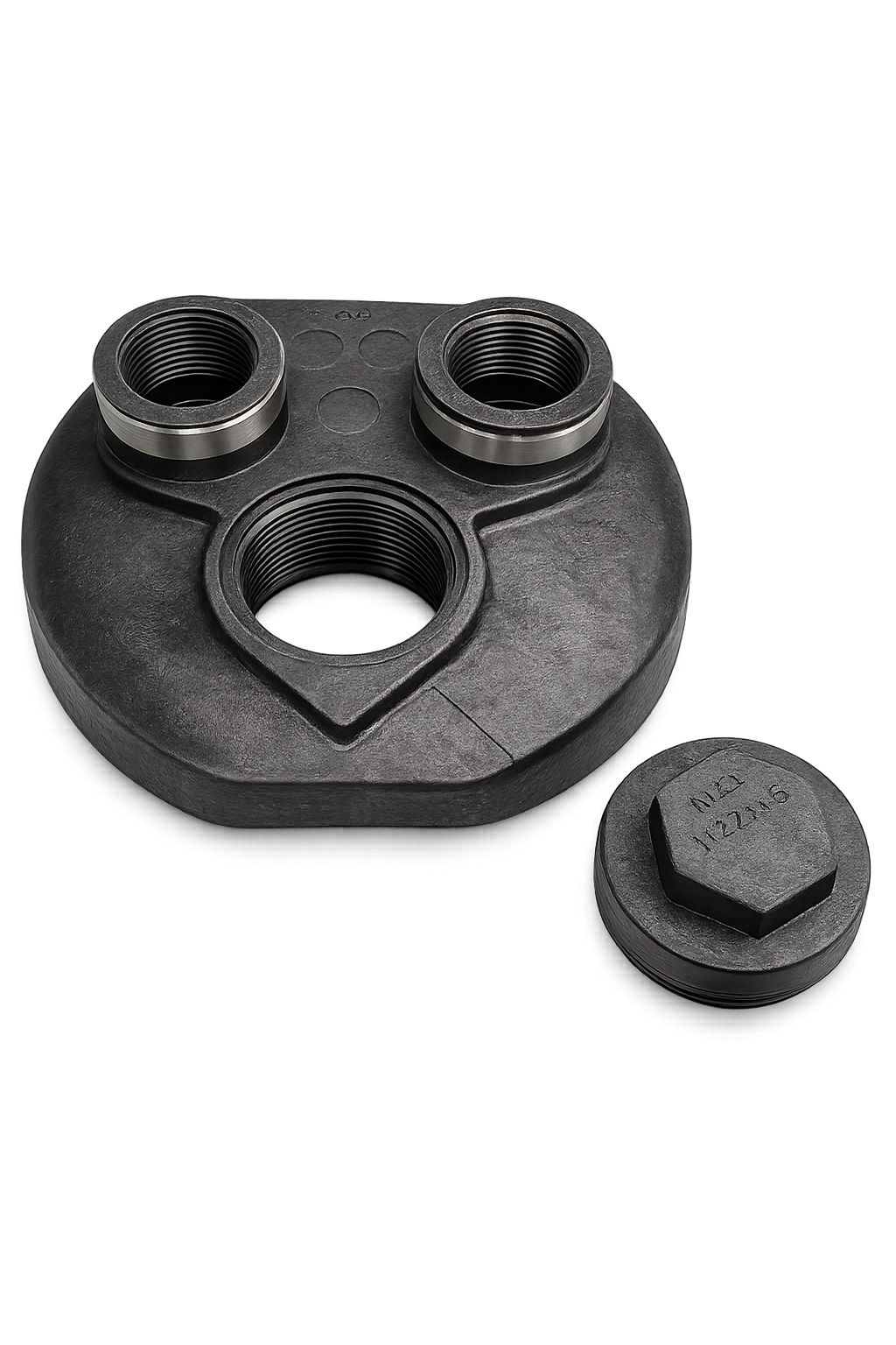 DI Head 4.5 Buttress | 1″ In x 1″ Out x 1-3/4″ Fill Port | Top Distributor