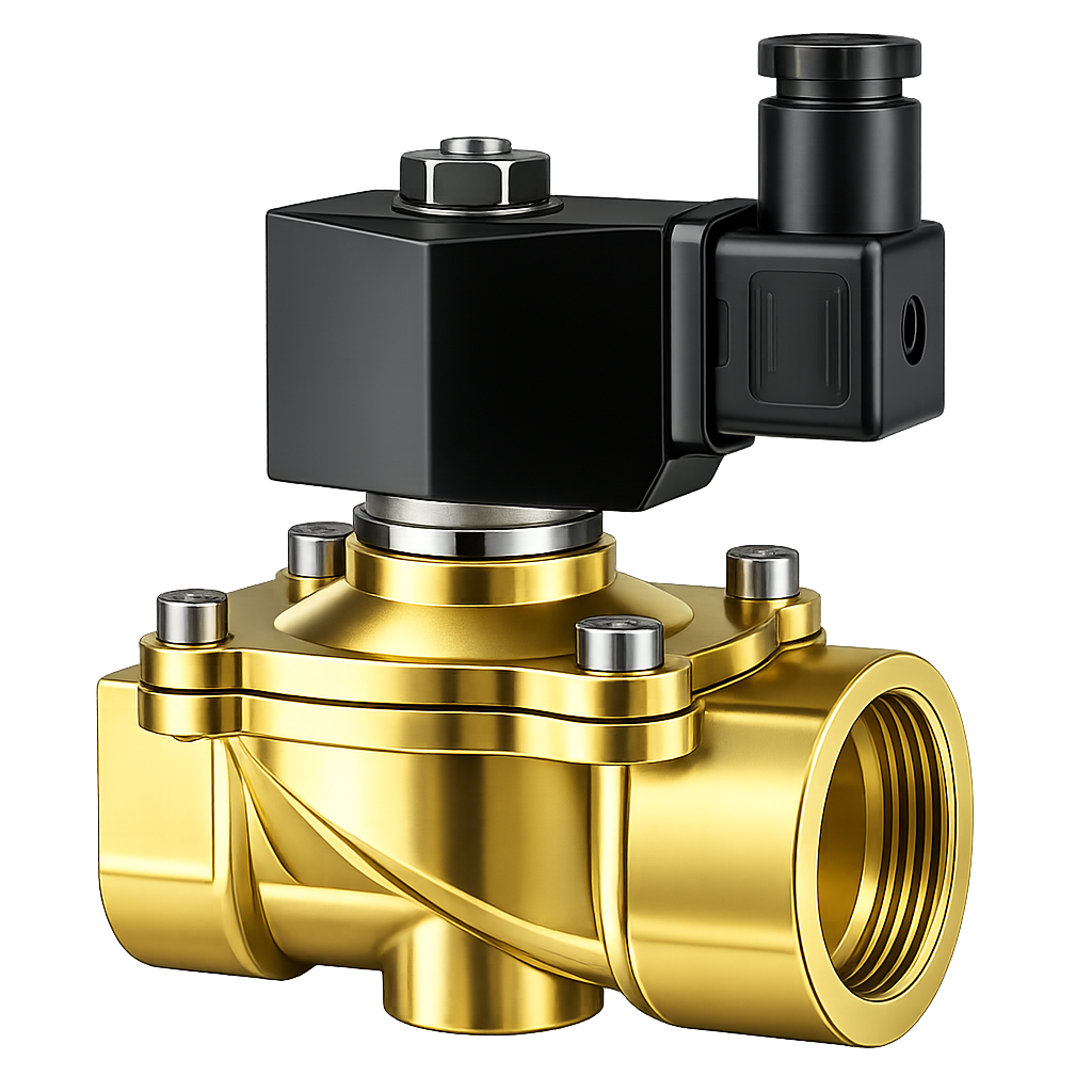 2/2 Way Solenoid Valve 2″ Brass | 110V DC Normally Closed