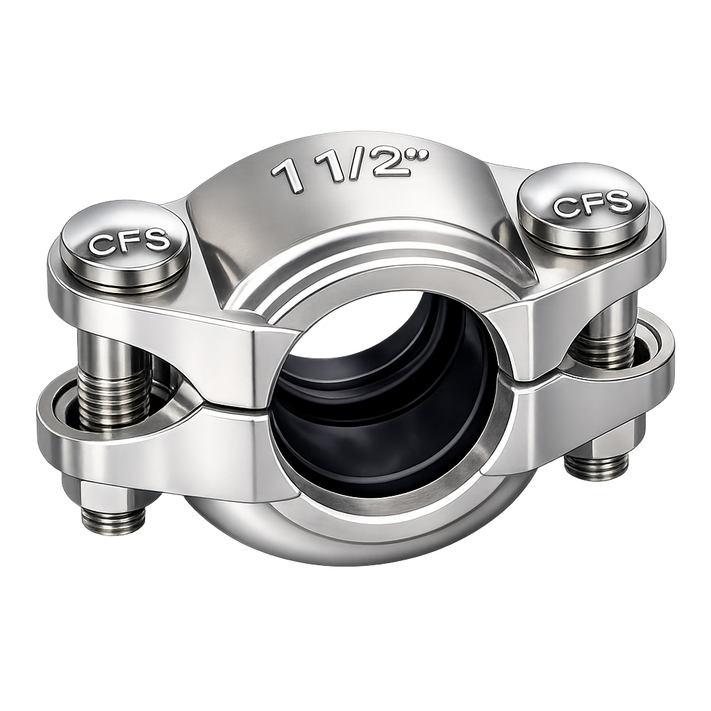 1.5″ 316 Stainless Steel Pipe Coupling | 350PSI