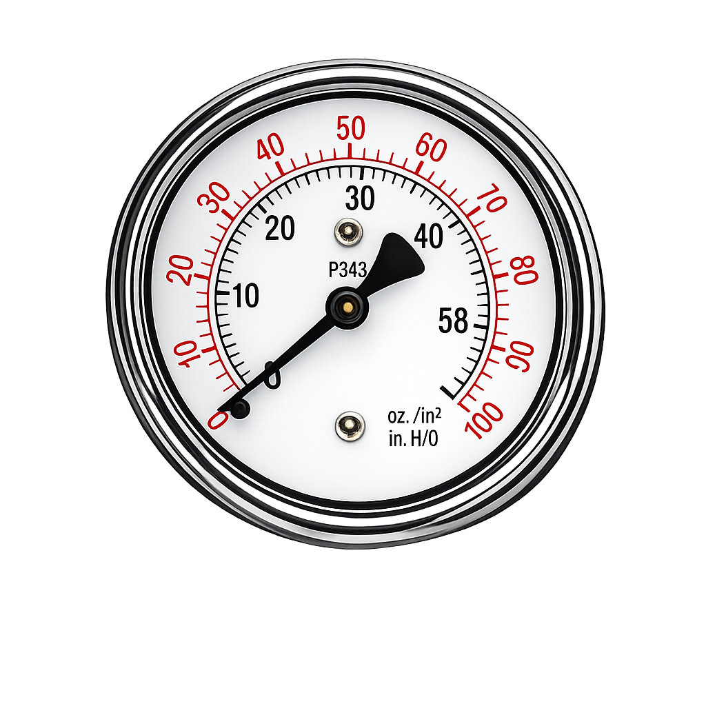 Water Filtration Pressure Gauge – 0–100 PSI Panel Mount