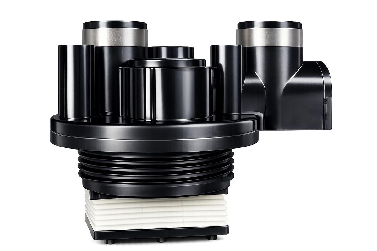 DI Head 2.5″ NPSM | 3/4″ In x 3/” Out with 3/4″ Plug