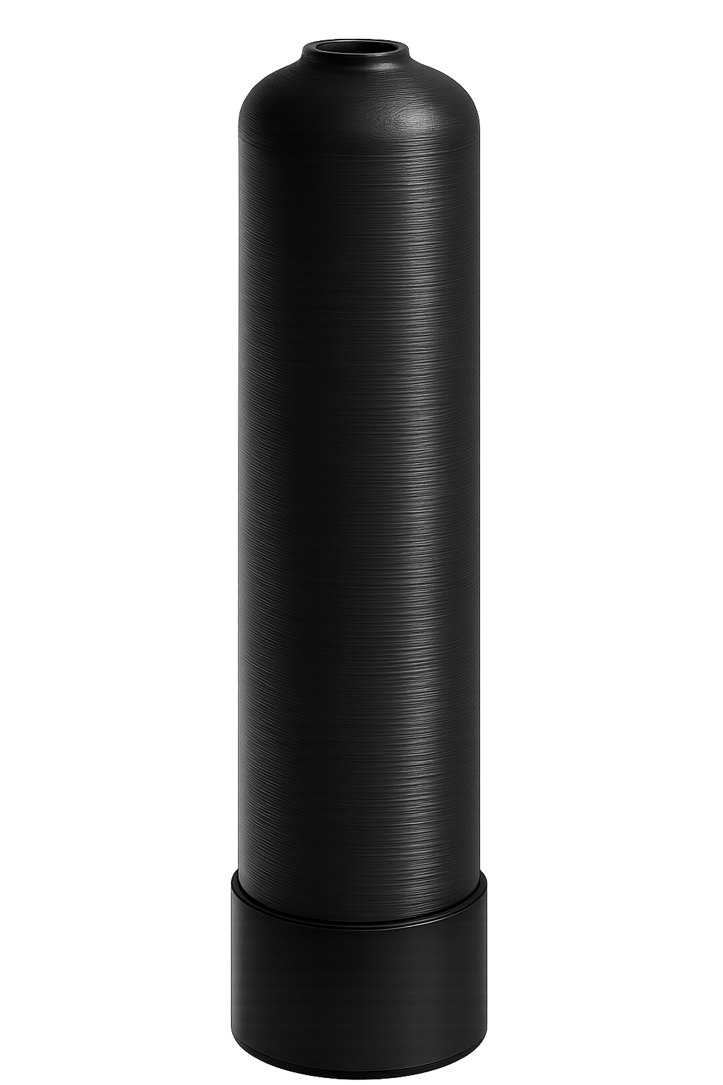 9 x 48 Black Mineral Tank – 2.5″ Top Opening with Base