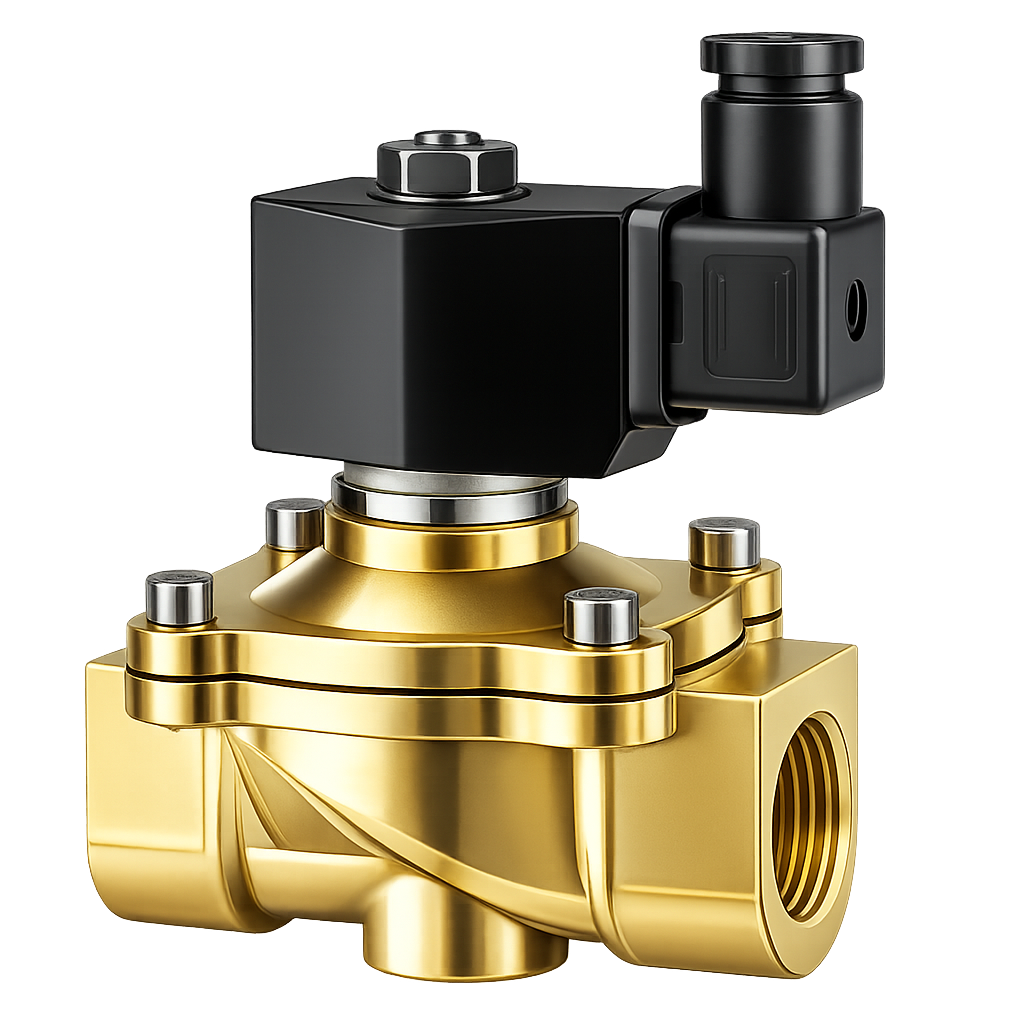 2/2 Way Solenoid Valve 1-1/2″ Brass | 110V Normally Closed