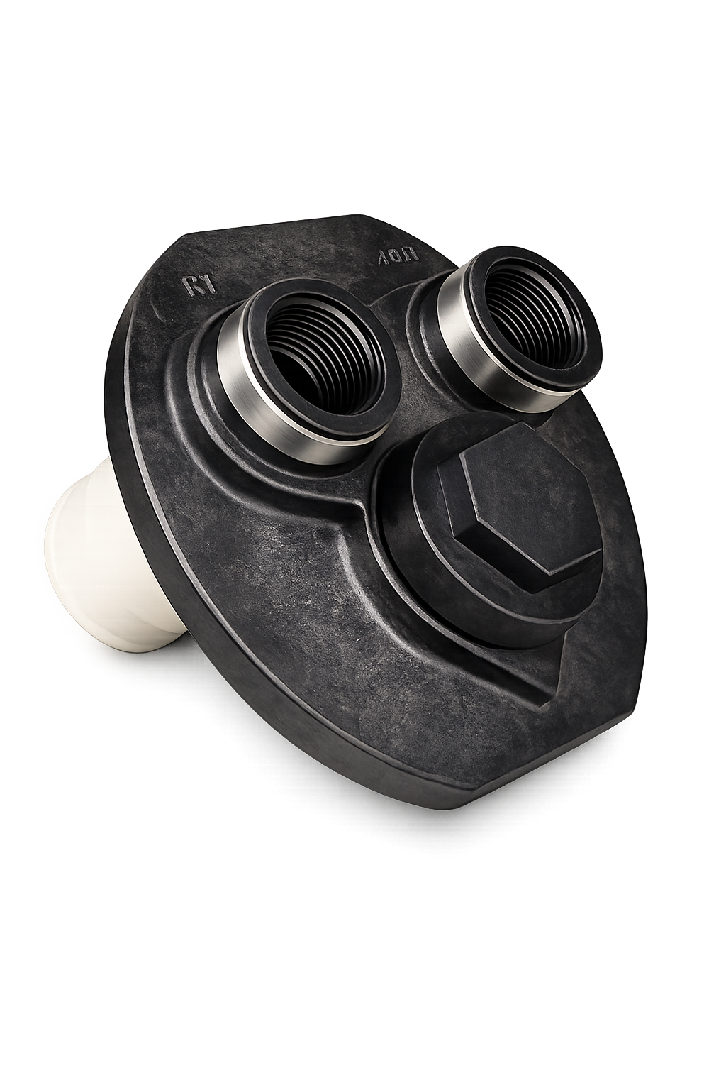 DI Head 4.5 Buttress | 1″ In x 1″ Out x 1- 1/2″ Fill Port | Top Distributor