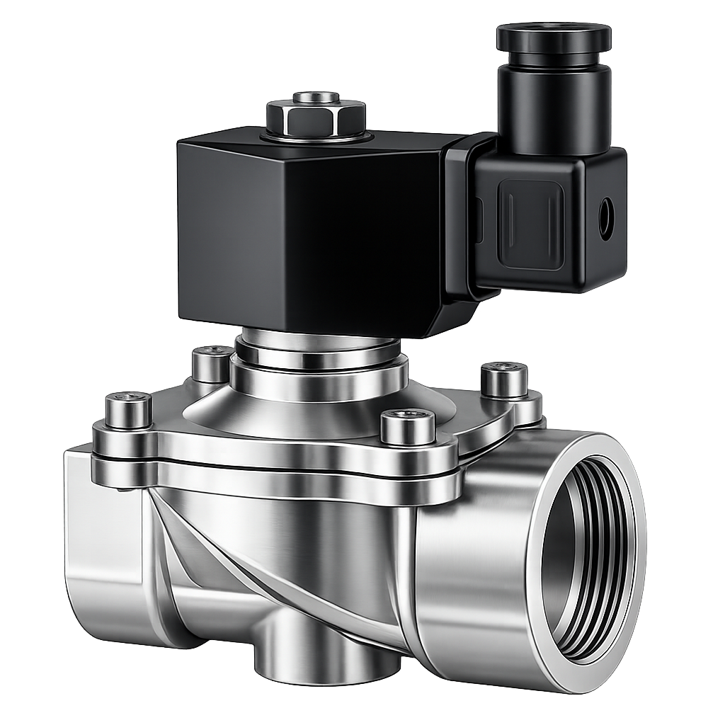 2/2 Way Solenoid Valve 2″ SST | 24V DC Normally Closed